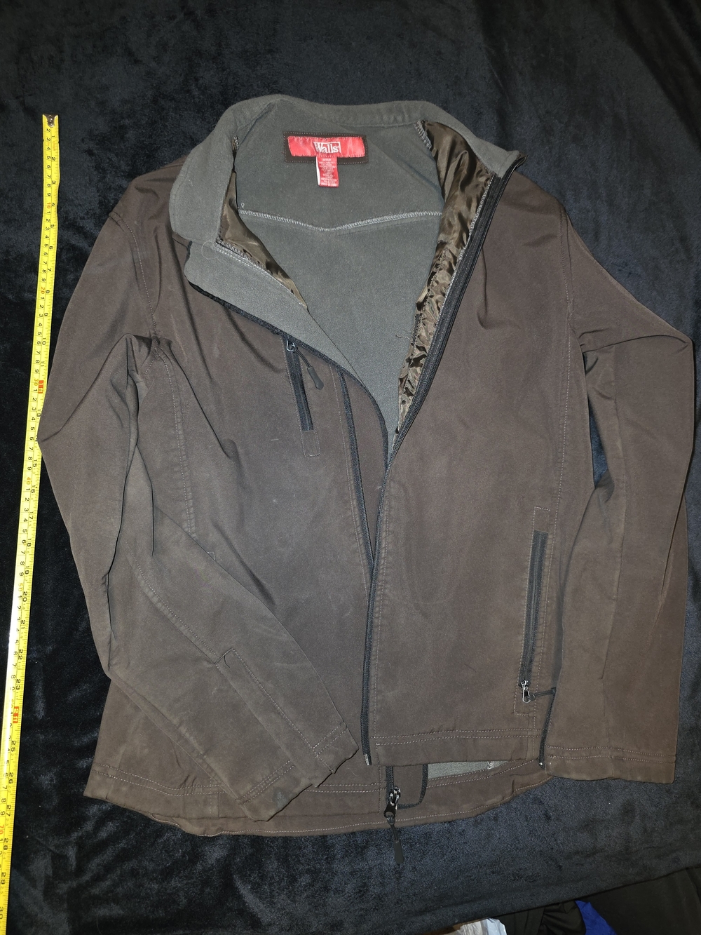 Walls Men's Brown Lightweight Softshell Shirt Jacket